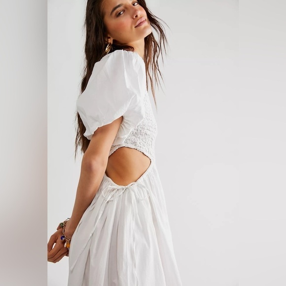FREE PEOPLE Kalina White Midi Dress S - Picture 3 of 10